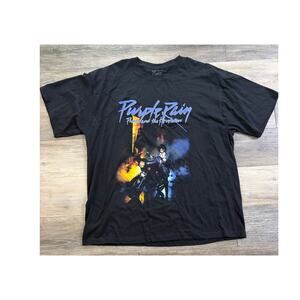 Prince Purple Rain Graphic T-Shirt Black Concert Tee Men’s XL